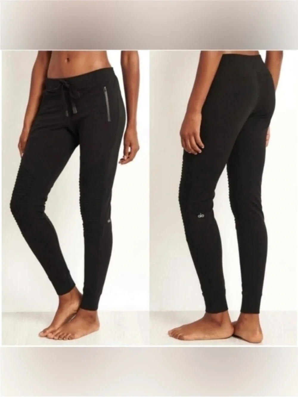 Alo Gray Urban Moto Sweatpants Joggers S